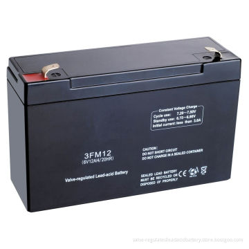 6v 12ah Maintenance-free Valve Regulated Lead Acid Battery 3fm12 For Traffic And Navigation Signal Lamp